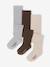 Lot de 3 collants bébé maille beige+Blanc/rose clair/gris chiné+brun+écru+vieux rose - vertbaudet enfant 
