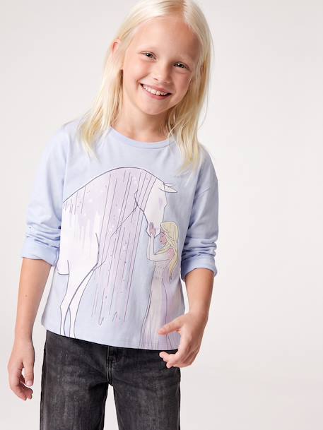 Frozen T-shirt met lange mouwen hemelsblauw - vertbaudet enfant 