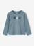 T-shirt voor meisjes met hartjesprint en lange mouwen ecru+groen+rouge - vertbaudet enfant 