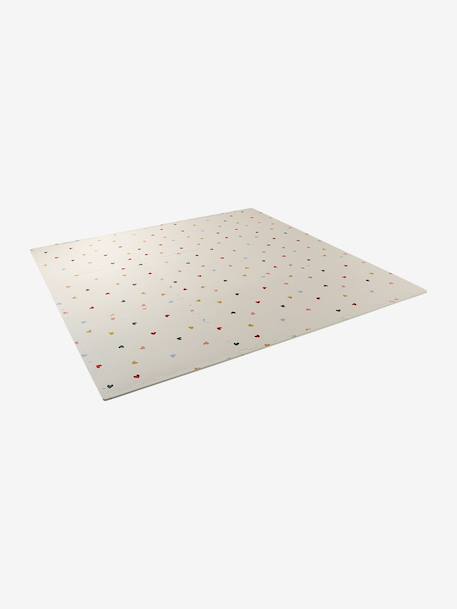 Groot tapijt met 9 schuimtegels beige+ecru+meerkleurig+rood+rozen+zachtpaars - vertbaudet enfant 