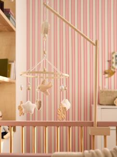 -Mobile musical en bois et rotin