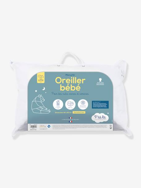 Oreiller moelleux anti-acariens blanc - vertbaudet enfant 