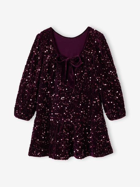 Robe fille manches longues prune - vertbaudet enfant 