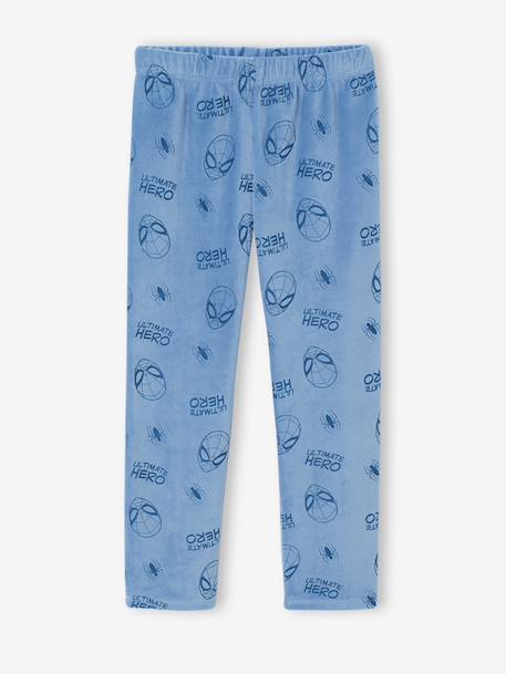 Pyjama en velours Spiderman garçon bleu azur - vertbaudet enfant 