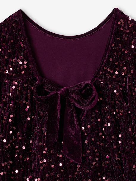 Robe fille manches longues prune - vertbaudet enfant 
