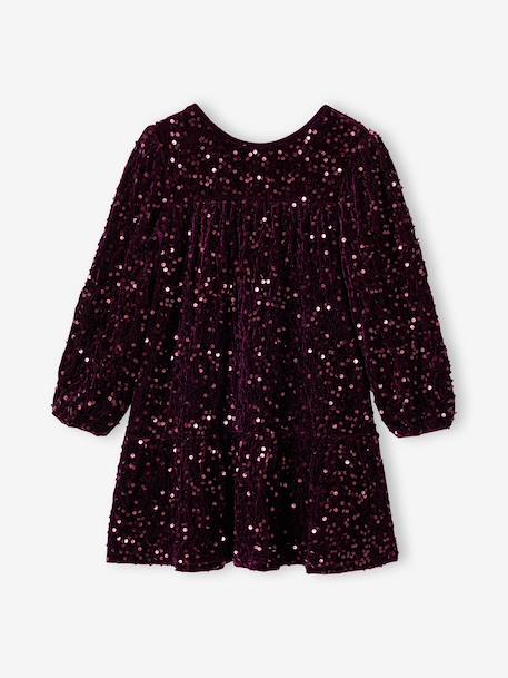 Robe fille manches longues prune - vertbaudet enfant 
