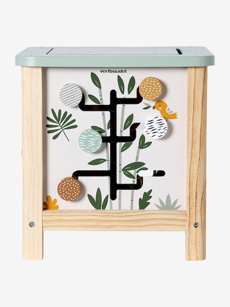 Grand cube d'activités en bois FSC® rose+Tanzanie - vertbaudet enfant 