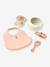 Mileah coffret repas silicone bleu ciel+bleu grisé+rose pâle+rose poudré - vertbaudet enfant 