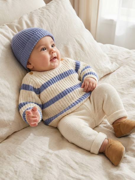 Ensemble 3 pièces naissance garçon bleu - vertbaudet enfant 