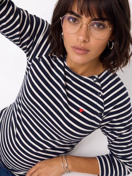 T-shirt grossesse et allaitement marine - vertbaudet enfant 