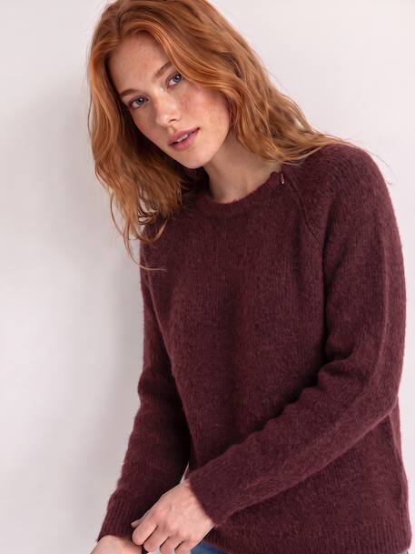 Pull grossesse et allaitement bordeaux+kaki - vertbaudet enfant 
