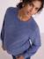 Pull de grossesse maille bleu - vertbaudet enfant 