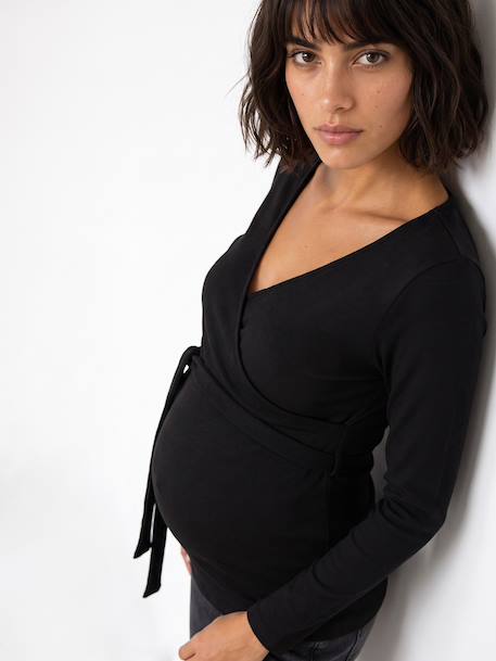 T-shirt grossesse et allaitement noir - vertbaudet enfant 