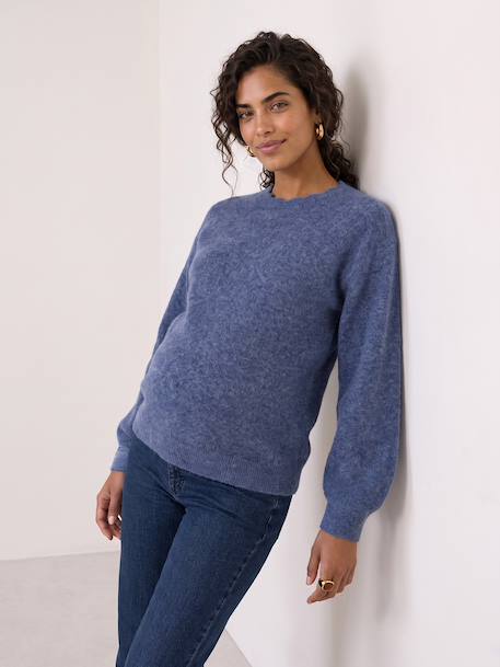 Pull de grossesse maille bleu - vertbaudet enfant 