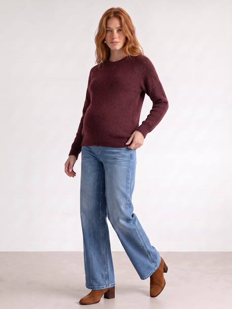 Pull grossesse et allaitement bordeaux+kaki - vertbaudet enfant 