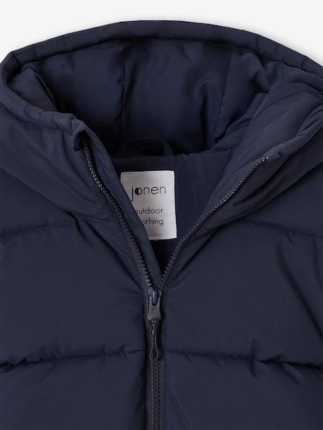 Doudoune garçon puffy anthracite+gris ardoise - vertbaudet enfant 