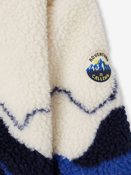 Sherpavest voor jongens met rits ecru - vertbaudet enfant 