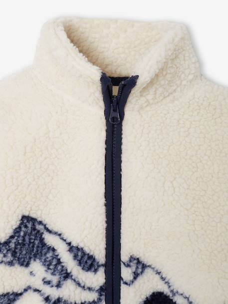 Sherpavest voor jongens met rits ecru - vertbaudet enfant 