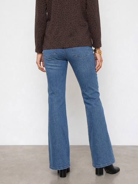 Wijde zwangerschapsjeans GRIS FONCE UNI+ongewassen denim+stone - vertbaudet enfant 