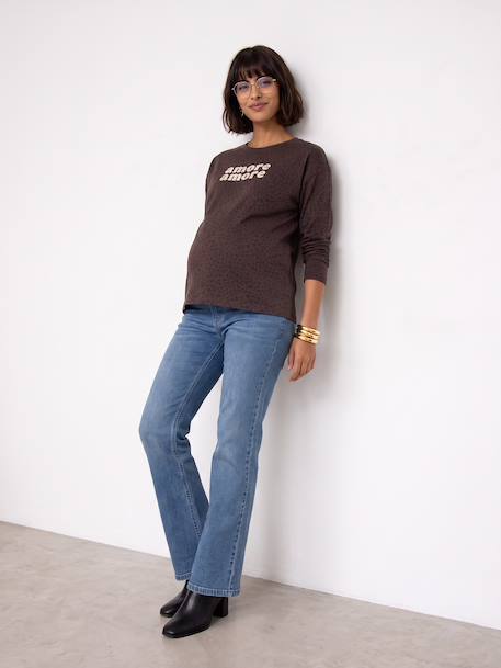 Jean de grossesse large denim brut+GRIS FONCE UNI+stone - vertbaudet enfant 