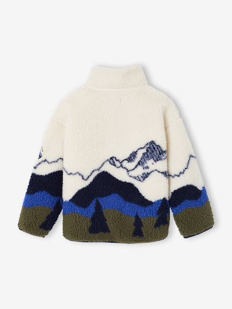 Sherpavest voor jongens met rits ecru - vertbaudet enfant 