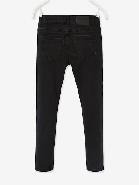 Jean slim Morphologik 'waterless' fille tour de hanches FIN denim black - vertbaudet enfant 