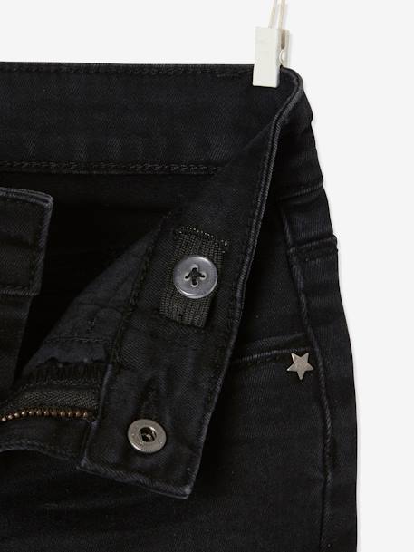 Jean slim MorphologiK 'waterless' fille tour de hanches MEDIUM denim black - vertbaudet enfant 