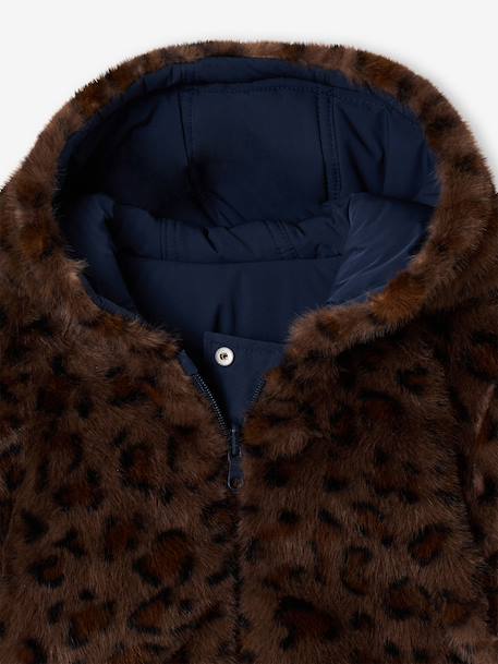 Parka réversible enfant fille kaki+marine - vertbaudet enfant 