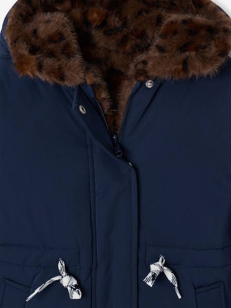 Parka réversible enfant fille kaki+marine - vertbaudet enfant 