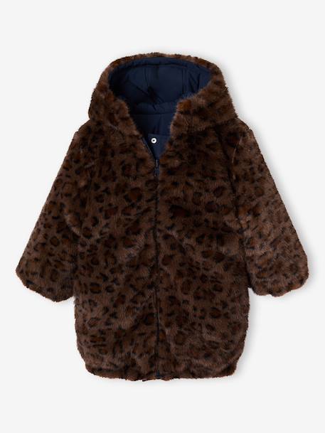 Parka réversible enfant fille kaki+marine - vertbaudet enfant 