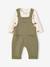 Tuinbroek en romper voor pasgeborene kaki - vertbaudet enfant 