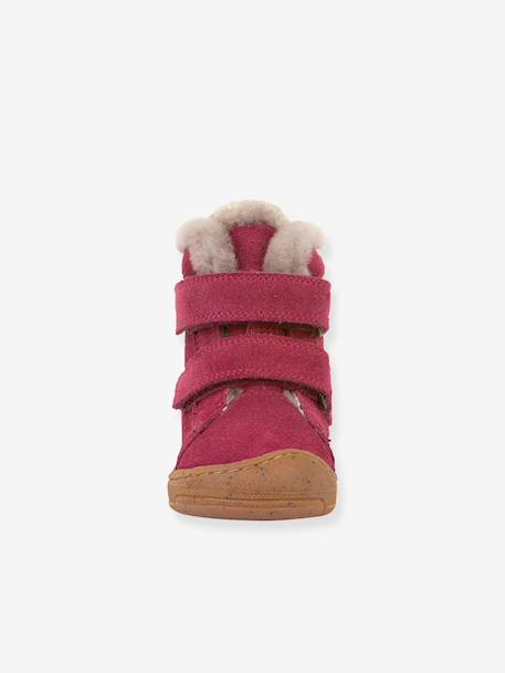 Boots voor meisjes MINNI SUEDE FRODDO fuchsia+oudroze+petrolblauw - vertbaudet enfant 