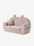 Canapé chauffeuse ours velours beige+rose - vertbaudet enfant 