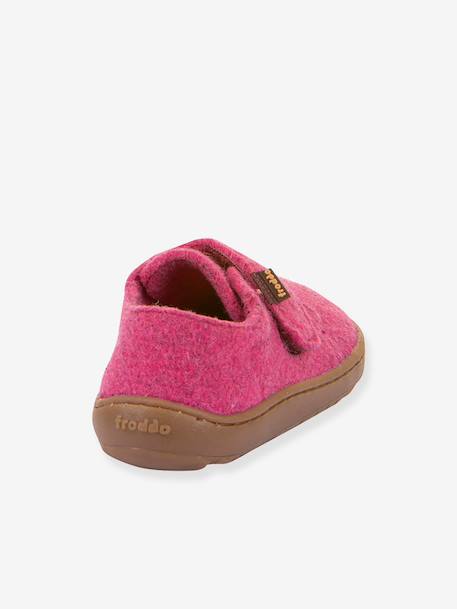 Barefoot sloffen voor kinderen BAREFOOT WOOLY Froddo beige+fuchsia+gemêleerd grijs+jeansblauw+nachtblauw+rose chiné+rouge+vert - vertbaudet enfant 