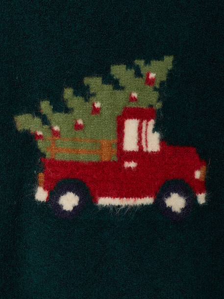 Pull noël manches longues garçon vert foncé - vertbaudet enfant 
