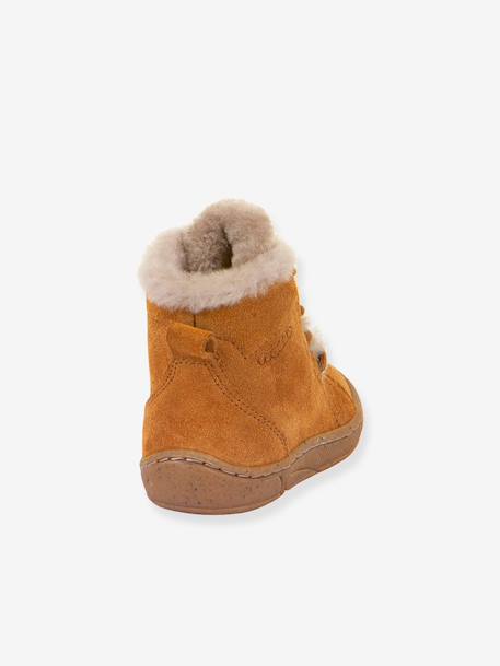 Bottes enfants MINNI SUEDE LACES Froddo caramel+vieux rose - vertbaudet enfant 