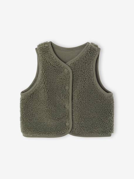 Baby sherpa bodywarmer groen - vertbaudet enfant 