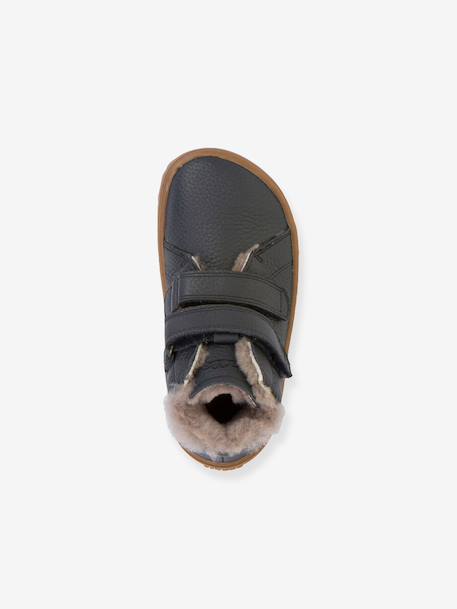 Bottes pieds nus enfants BAREFOOT WINTER FURRY Froddo bleu nuit+bordeaux - vertbaudet enfant 