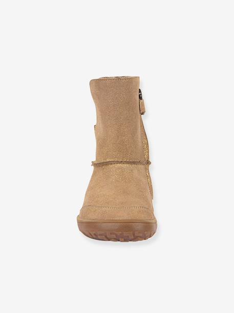 Blotevoetenlaarzen kinderen BAREFOOT TEX SUEDE Froddo bordeauxrood+goud+grijs+zwart - vertbaudet enfant 
