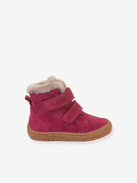 Boots voor meisjes MINNI SUEDE FRODDO fuchsia+oudroze+petrolblauw - vertbaudet enfant 