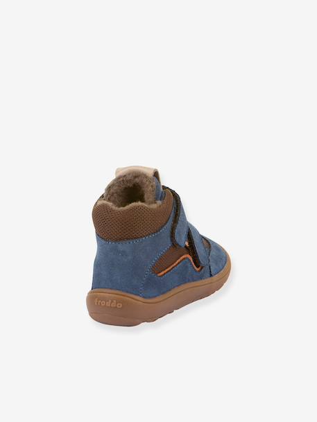 Blote voeten boots kinderen BAREFOOT TEX WOOL FRODDO blauw+leigrijs - vertbaudet enfant 