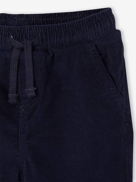 Babybroek jongen van ribfluweel kaki+marineblauw - vertbaudet enfant 