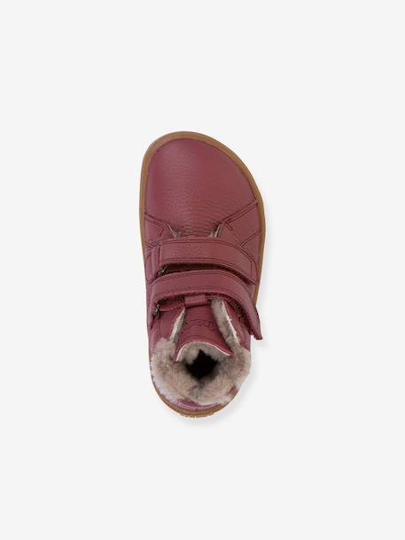 Barefoot laarzen voor kinderen BAREFOOT WINTER FURRY Froddo bordeauxrood+nachtblauw - vertbaudet enfant 