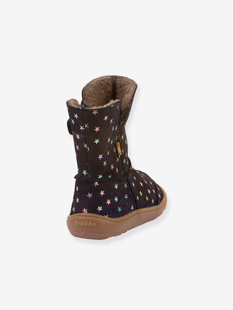 Bottes pieds nus pour filles BAREFOOT TEX SUEDE Froddo bleu nuit - vertbaudet enfant 