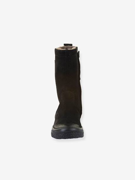 Meisjes Boots PULSE TEX STAR BOOTS WOOL FRODDO bordeauxrood+zwart - vertbaudet enfant 