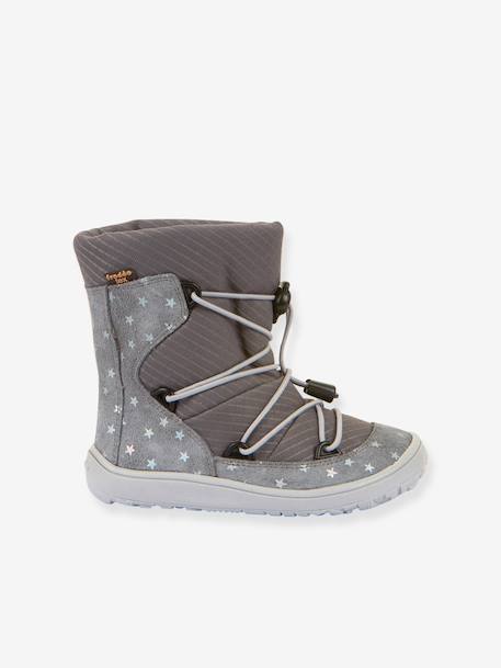 Blotevoetenlaarzen voor meisjes BAREFOOT TEX TRACK WOOL Froddo grijs - vertbaudet enfant 