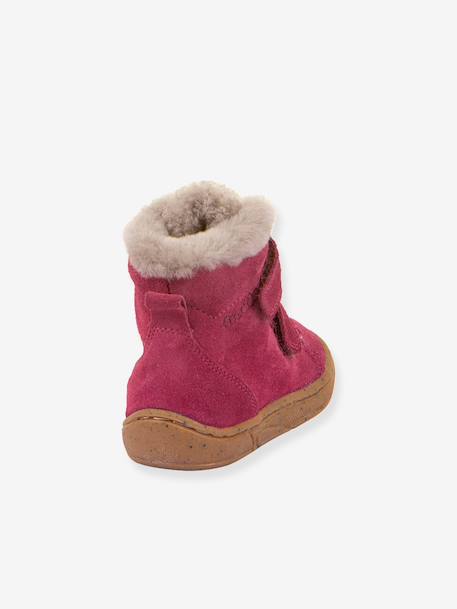 Boots voor meisjes MINNI SUEDE FRODDO fuchsia+oudroze+petrolblauw - vertbaudet enfant 