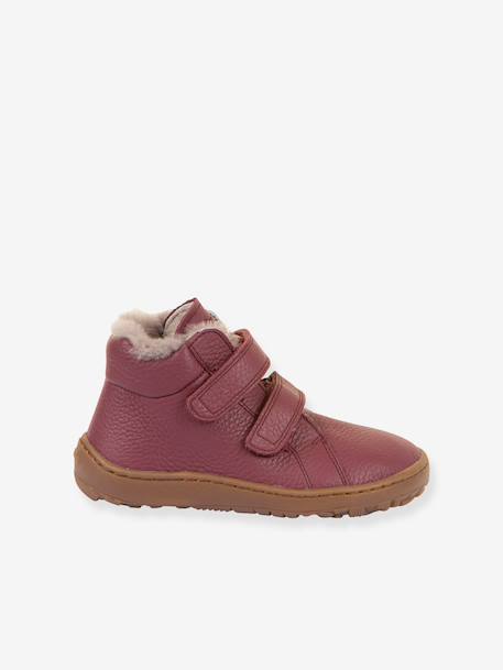 Barefoot laarzen voor kinderen BAREFOOT WINTER FURRY Froddo bordeauxrood+nachtblauw - vertbaudet enfant 