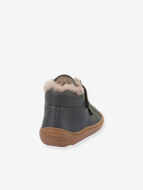 Bottes pieds nus enfants BAREFOOT WINTER FURRY Froddo bleu nuit+bordeaux - vertbaudet enfant 