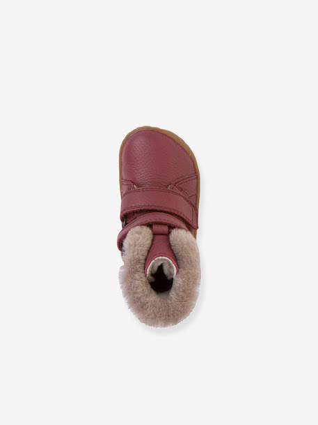 Barefoot laarzen kinderen BAREFOOT FURRY FRODDO bordeauxrood+nachtblauw - vertbaudet enfant 